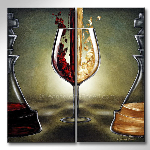 Cheersmate wine art from Leanne Laine Fine Art