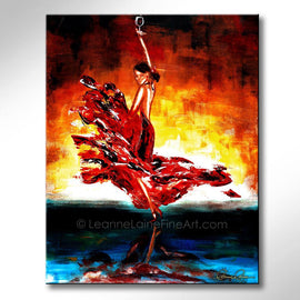 Flamenco Toast wine art from Leanne Laine Fine Art