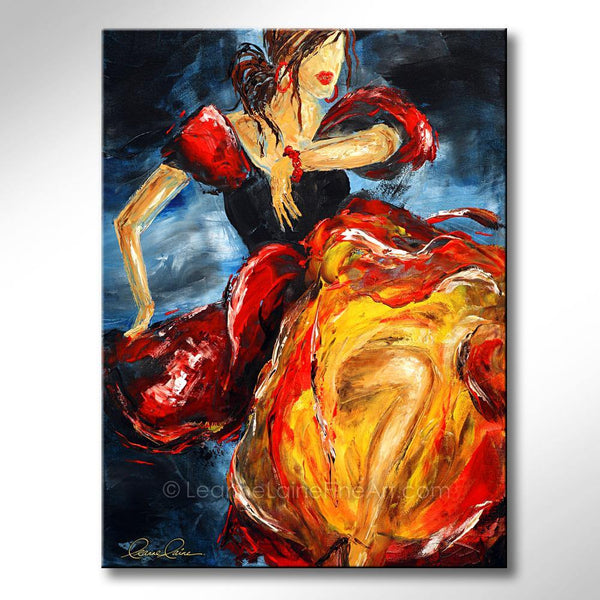 The Fire of Contessa wine art from Leanne Laine Fine Art