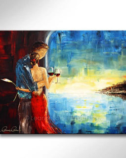 Here's to Us wine art from Leanne Laine Fine Art
