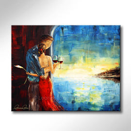 Here's to Us wine art from Leanne Laine Fine Art
