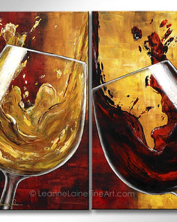 Wine Lovers wine art from Leanne Laine Fine Art