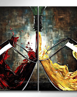 Sounds of Succulence wine art from Leanne Laine Fine Art