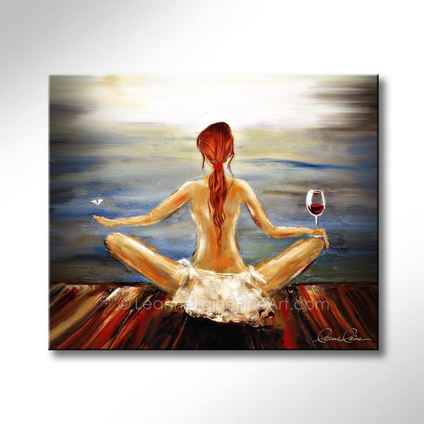 Wine Body and Soul 2 (Red) wine art from Leanne Laine Fine Art