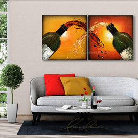 Prelude to Tango wine art from Leanne Laine Fine Art