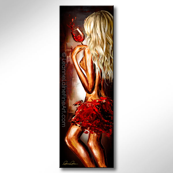 Rubylicious Blonde wine art from Leanne Laine Fine Art