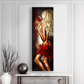 Rubylicious Blonde wine art from Leanne Laine Fine Art
