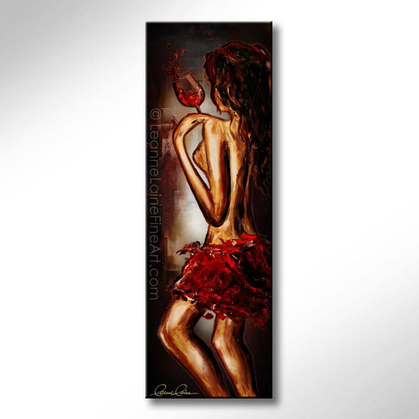 Rubylicious - Chocolate Motif wine art from Leanne Laine Fine Art