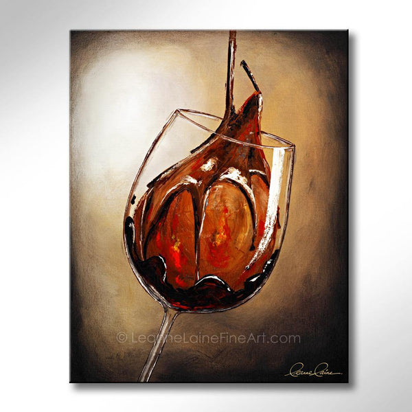 Simply Rich wine art from Leanne Laine Fine Art