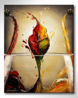 Calla Lush wine art from Leanne Laine Fine Art