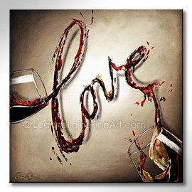 LoVin wine art from Leanne Laine Fine Art