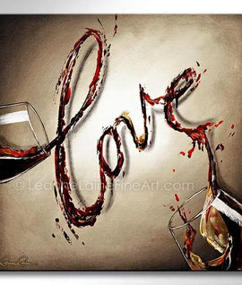 LoVin wine art from Leanne Laine Fine Art