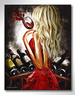 A Special Selection - Blonde wine art from Leanne Laine Fine Art