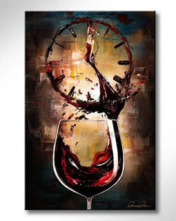 Is It Wine O'Clock Yet? wine art from Leanne Laine Fine Art