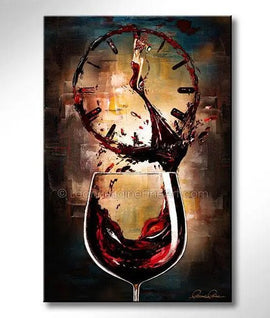 Is It Wine O'Clock Yet? wine art from Leanne Laine Fine Art