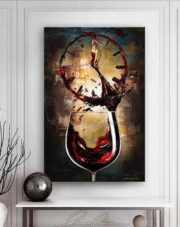 Is It Wine O'Clock Yet? wine art from Leanne Laine Fine Art