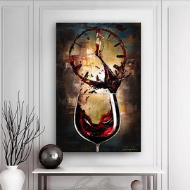 Is It Wine O'Clock Yet? wine art from Leanne Laine Fine Art