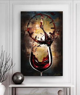 Is It Wine O'Clock Yet? wine art from Leanne Laine Fine Art
