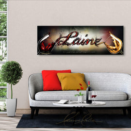 A Personal Toast (insert your name) wine art from Leanne Laine Fine Art