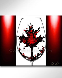 North Strong and Free wine art from Leanne Laine Fine Art