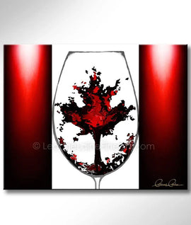 North Strong and Free wine art from Leanne Laine Fine Art