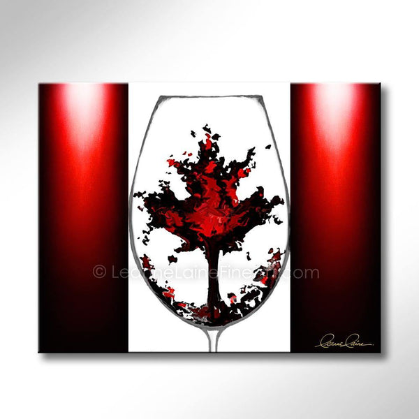 North Strong and Free wine art from Leanne Laine Fine Art
