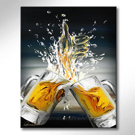 Clink If You Like Beer wine art from Leanne Laine Fine Art