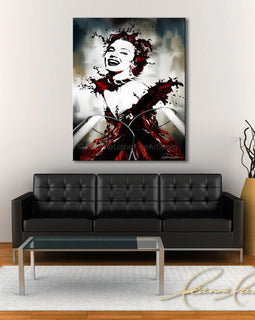 Marilyn's Merlot (Silhouwine) wine art from Leanne Laine Fine Art