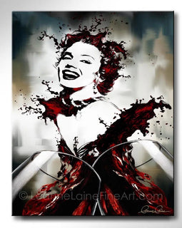 Marilyn's Merlot (Silhouwine) wine art from Leanne Laine Fine Art