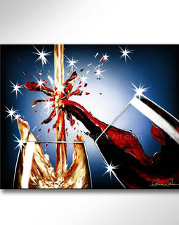 Twilight's Pouring wine art from Leanne Laine Fine Art