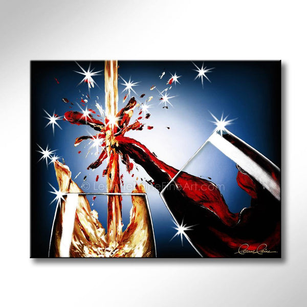 Twilight's Pouring wine art from Leanne Laine Fine Art