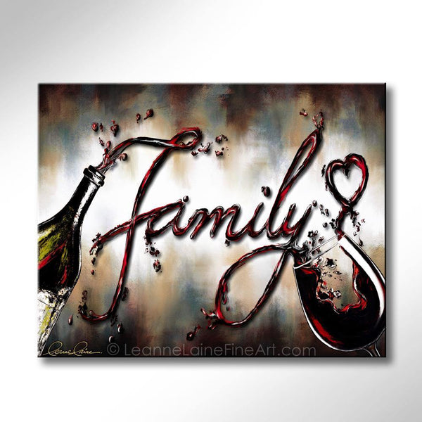 Family II wine art from Leanne Laine Fine Art