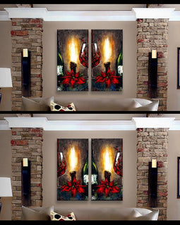 Chianti by Candlelight - Holiday Edition wine art from Leanne Laine Fine Art
