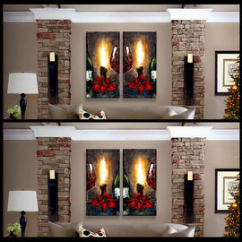 Chianti by Candlelight - Holiday Edition wine art from Leanne Laine Fine Art