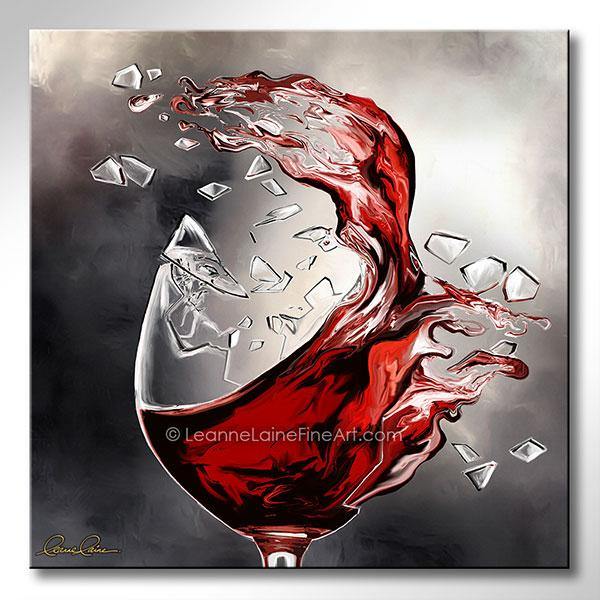 Taste of Freedom wine art from Leanne Laine Fine Art