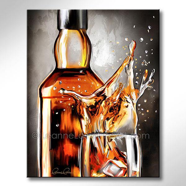 Whiskey Business wine art from Leanne Laine Fine Art