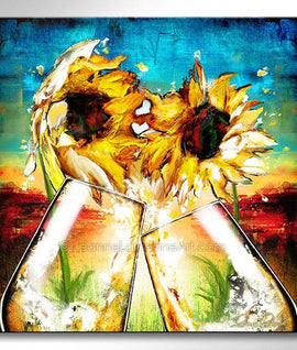 My Only Sunshine wine art from Leanne Laine Fine Art