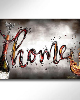 Home (Customizable Wine Label) wine art from Leanne Laine Fine Art