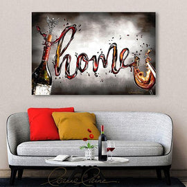 Home (Customizable Wine Label) wine art from Leanne Laine Fine Art