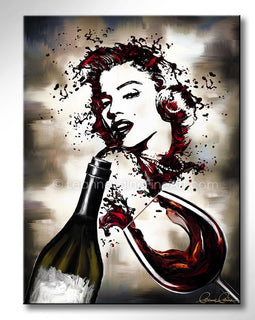 Marilyn's Merlot 2 - Icon (Silhouwine) wine art from Leanne Laine Fine Art