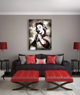 Marilyn's Merlot 2 - Icon (Silhouwine) wine art from Leanne Laine Fine Art
