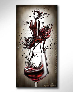 Marilyn's Merlot 3 - Flirtatious (Special Edition Silhouwine) wine art from Leanne Laine Fine Art