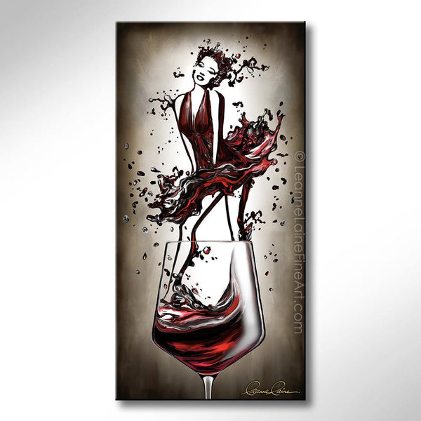 Marilyn's Merlot 3 - Flirtatious (Special Edition Silhouwine) wine art from Leanne Laine Fine Art
