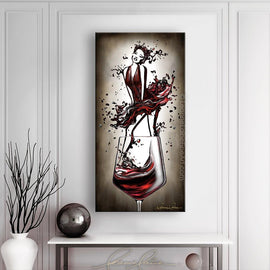 Marilyn's Merlot 3 - Flirtatious (Special Edition Silhouwine) wine art from Leanne Laine Fine Art