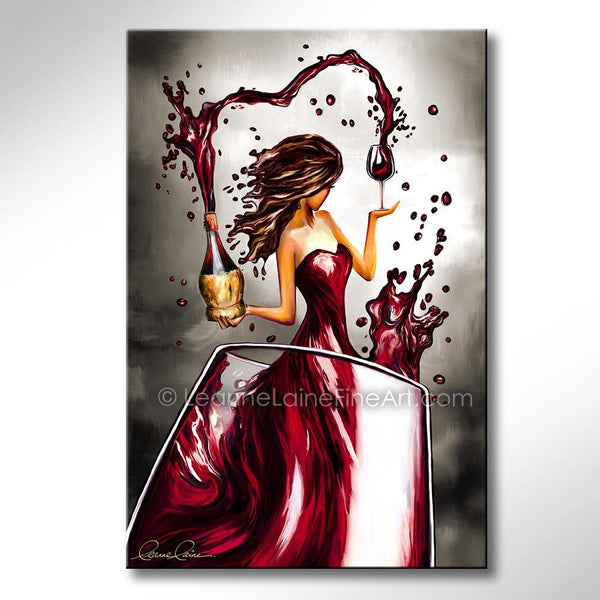 Casting Chianti wine art from Leanne Laine Fine Art