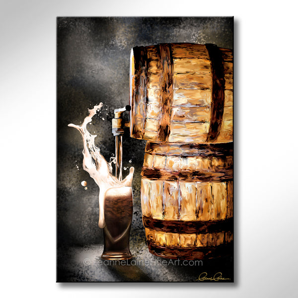 Roll Out the Stout wine art from Leanne Laine Fine Art