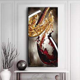 Chilled & Fulfilled wine art from Leanne Laine Fine Art