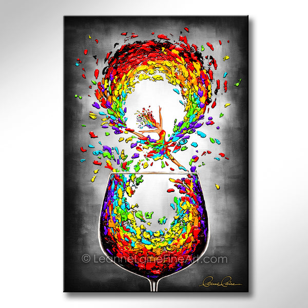 Unapologetically Me wine art from Leanne Laine Fine Art