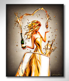 Bubbles for Brunch - Elegance wine art from Leanne Laine Fine Art