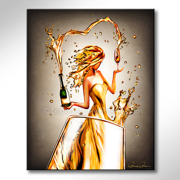 Bubbles for Brunch - Elegance wine art from Leanne Laine Fine Art